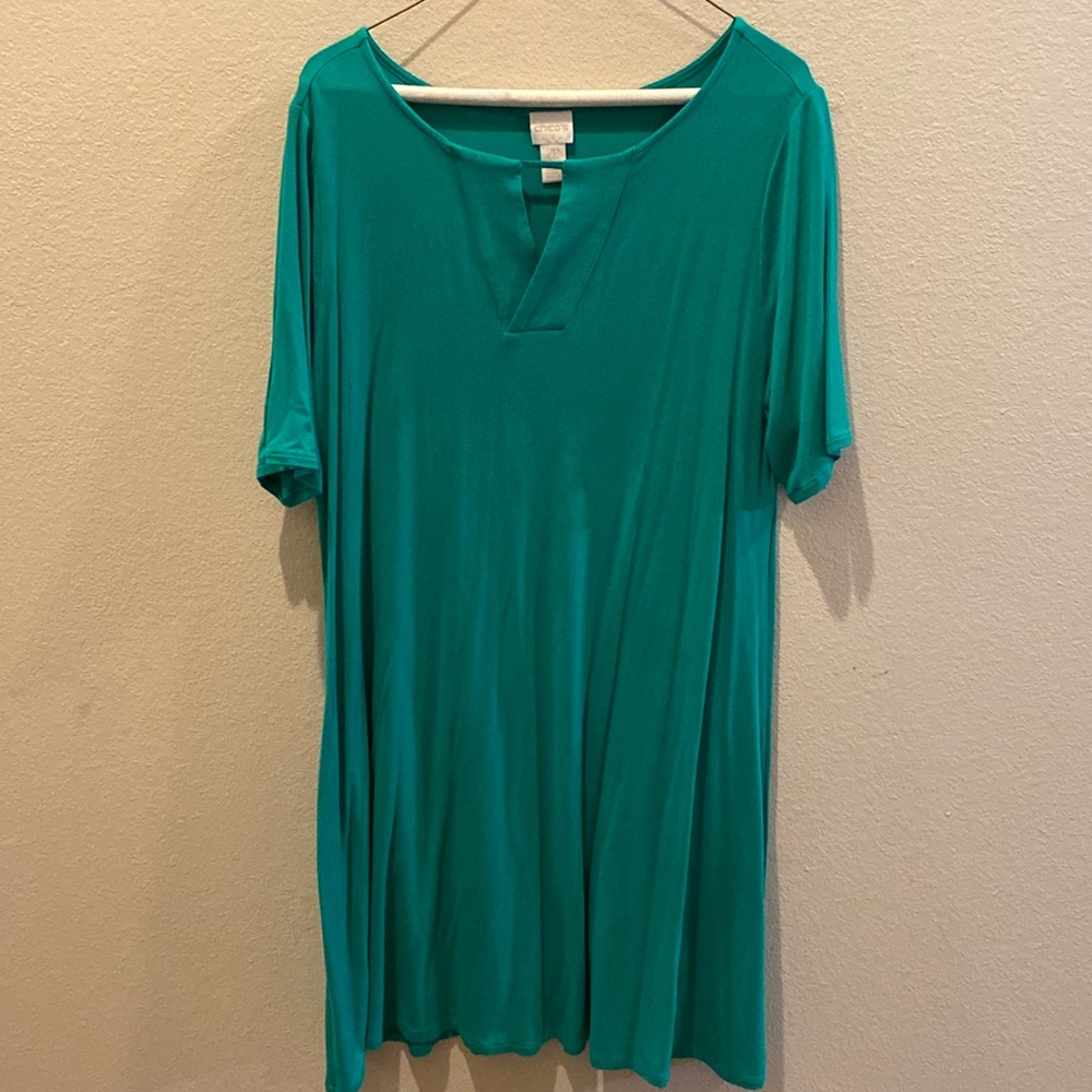 Chico’s green swing dress - Chico’s size 2P